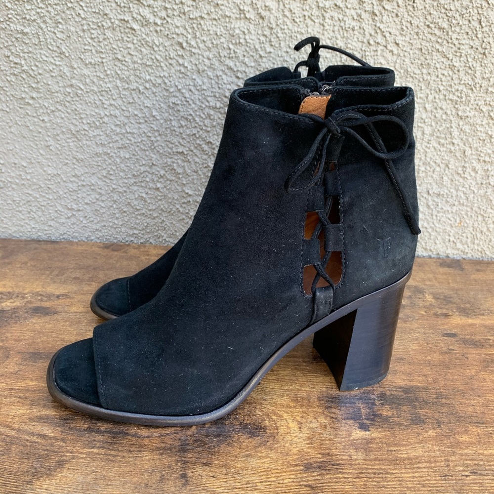 Women’s FRYE open toe booties